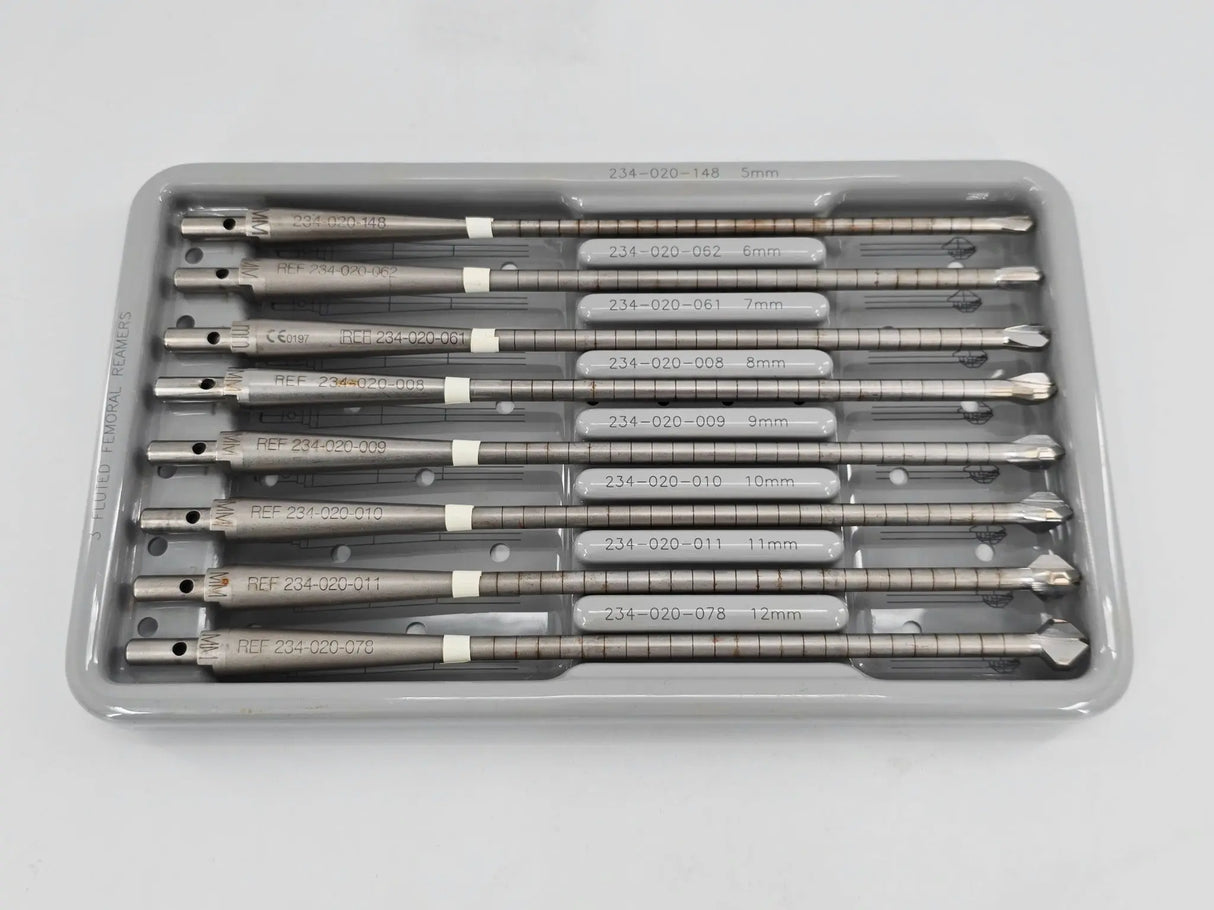 Stryker ACL Tunnel-Preparation 3 Fluted Acorn Reamer Instrument Set & Tray Primis Medical