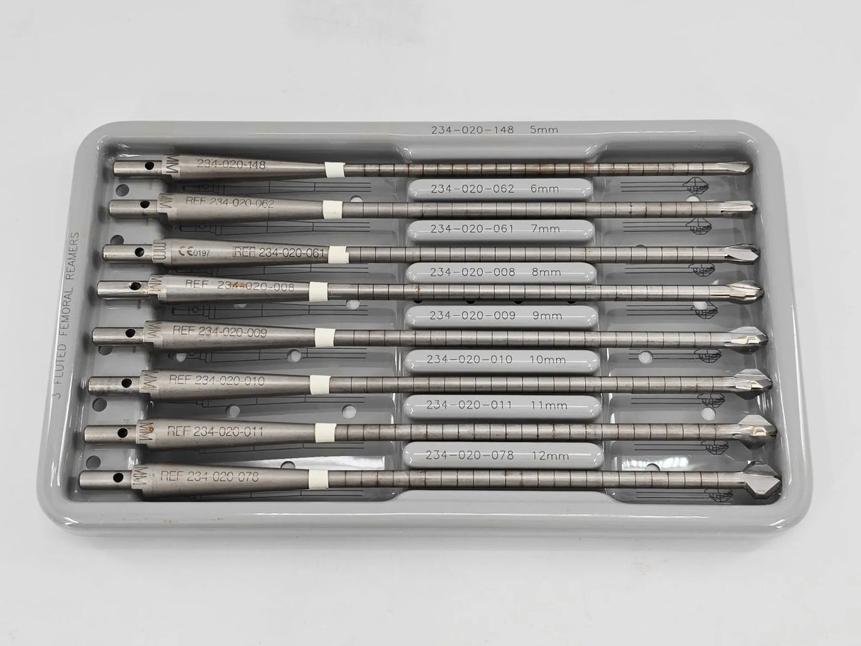 Stryker ACL Tunnel-Preparation 3 Fluted Acorn Reamer Instrument Set & Tray Primis Medical
