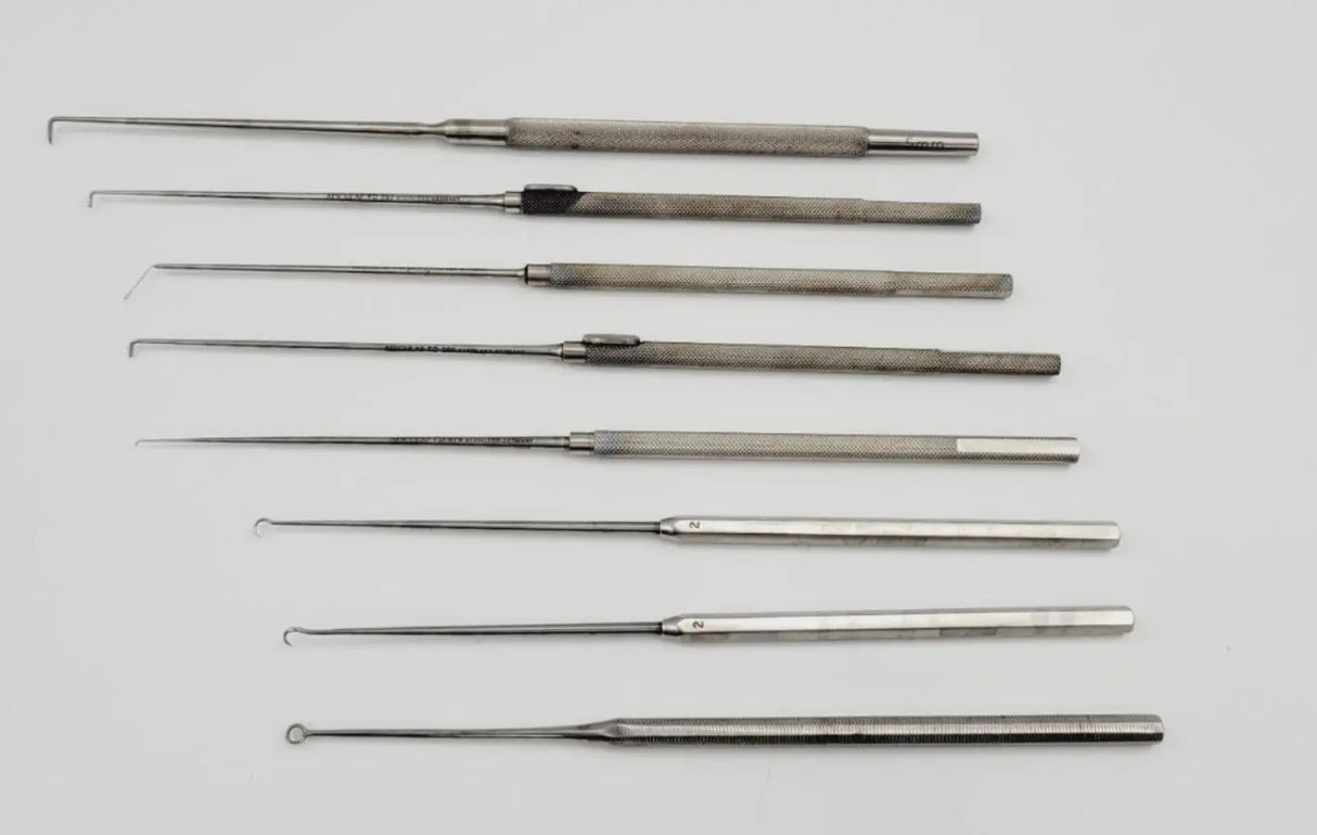 Micro Neurosurgery Instruments Extra Set w/ Weck 1077 Sterilization Case Unbranded