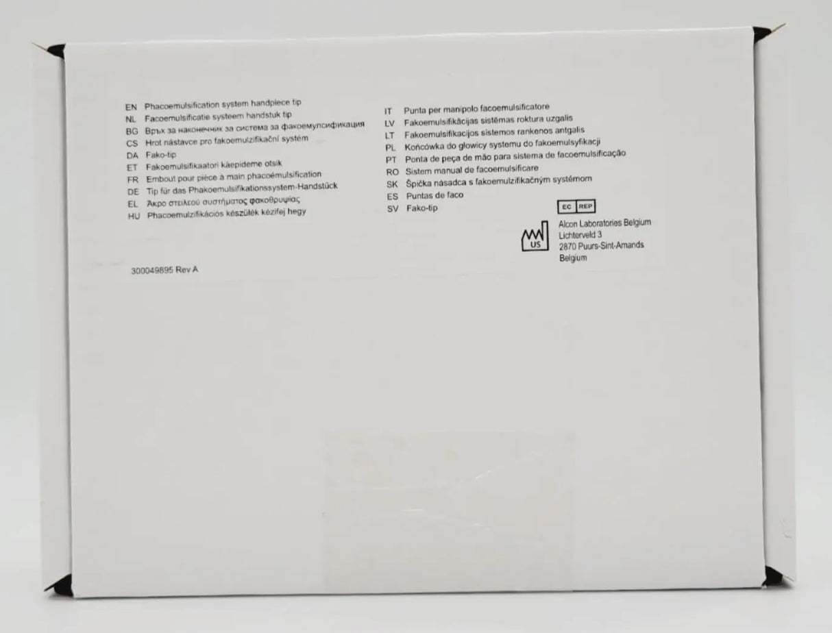 Alcon 8065740969 Phacoemulsification System Handpiece Tip Silicone I/A Tip Bent Box of 4 Alcon