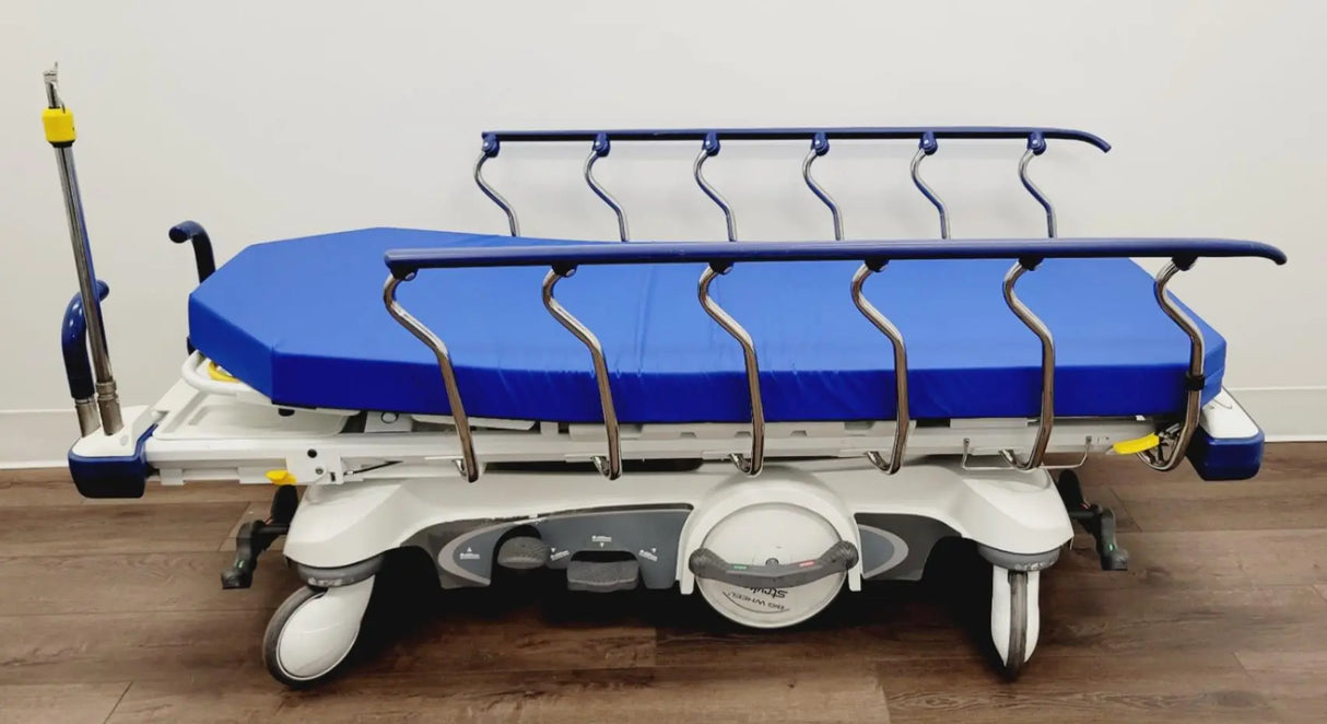 Stryker 1115 Glideaway Big Wheel Stretcher 700Lb Capacity w/ Pad Certified Stryker