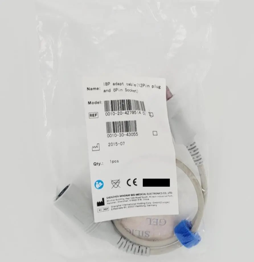 Mindray 0010-20-42795 IBP Adapter Cable 12 Pin Plug & 6 Pin Socket Mindray