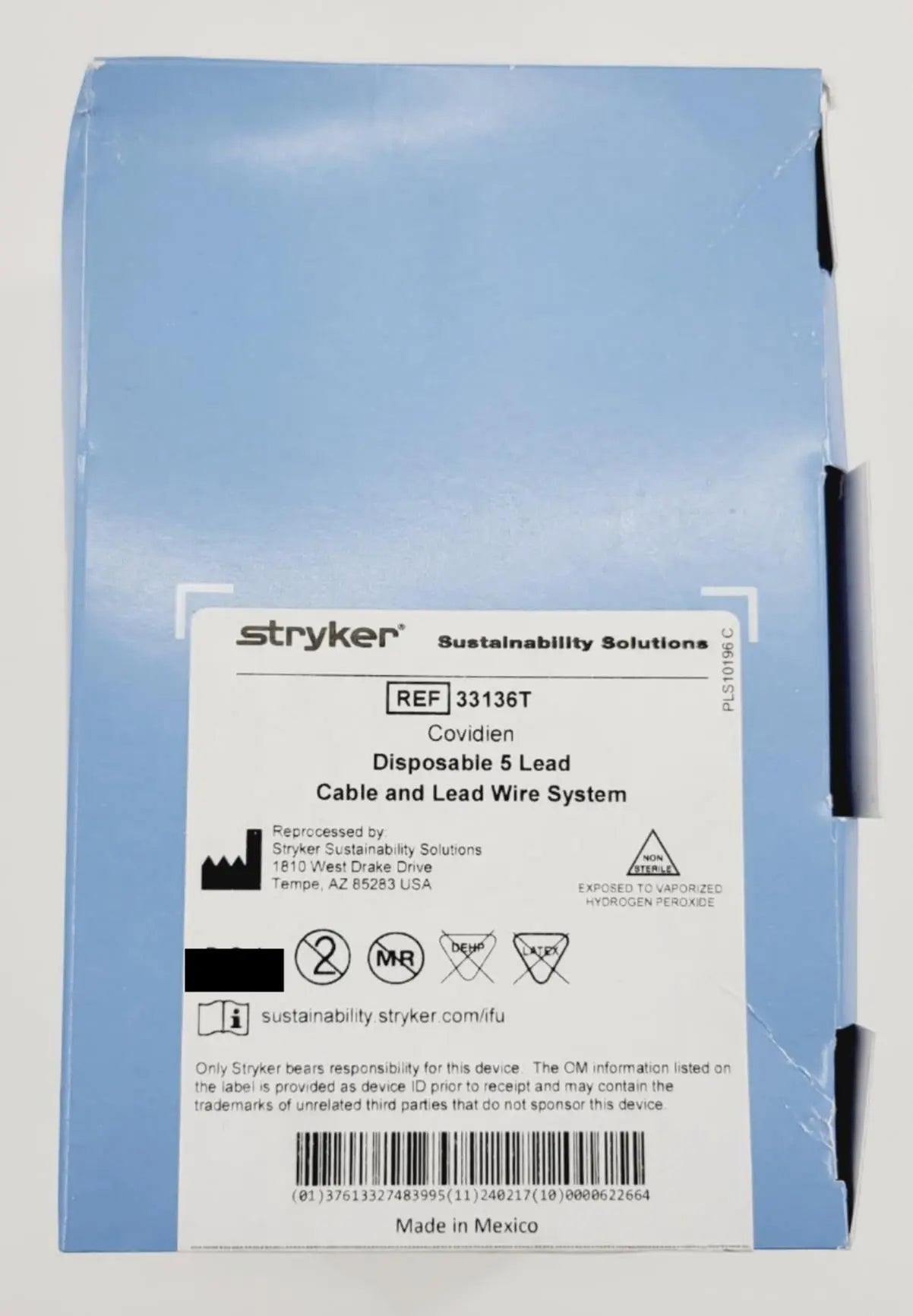 Stryker Sustainability 33136T Disposable 5 Lead Cable & Lead System Wire Bx/10 Stryker Sustainability