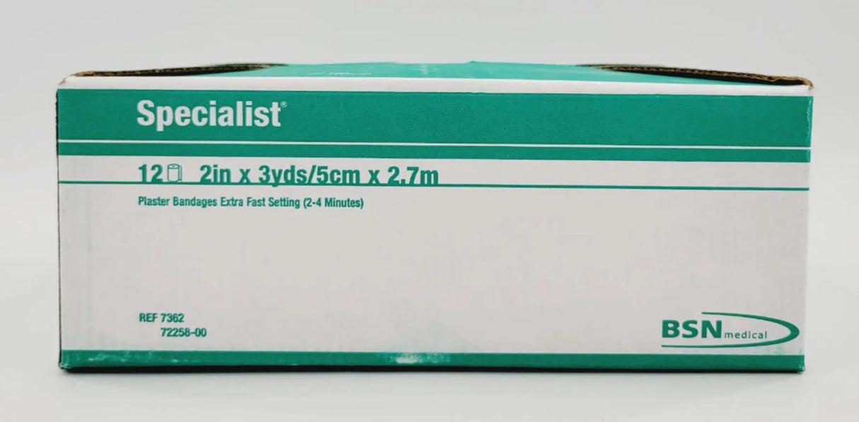 BSN Medical 7362 Specialist Plaster Bandages X-Fast Setting 2" x 3yds 12 Rolls BSN