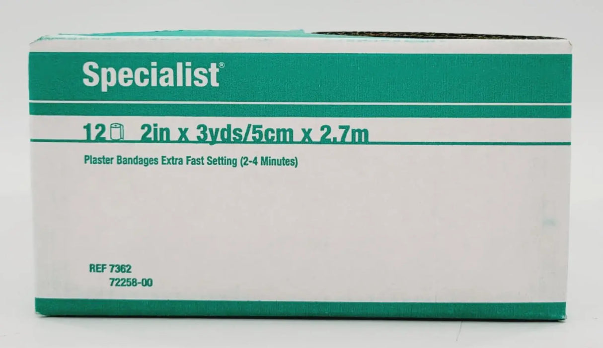 BSN Medical 7362 Specialist Plaster Bandages X-Fast Setting 2" x 3yds 12 Rolls BSN