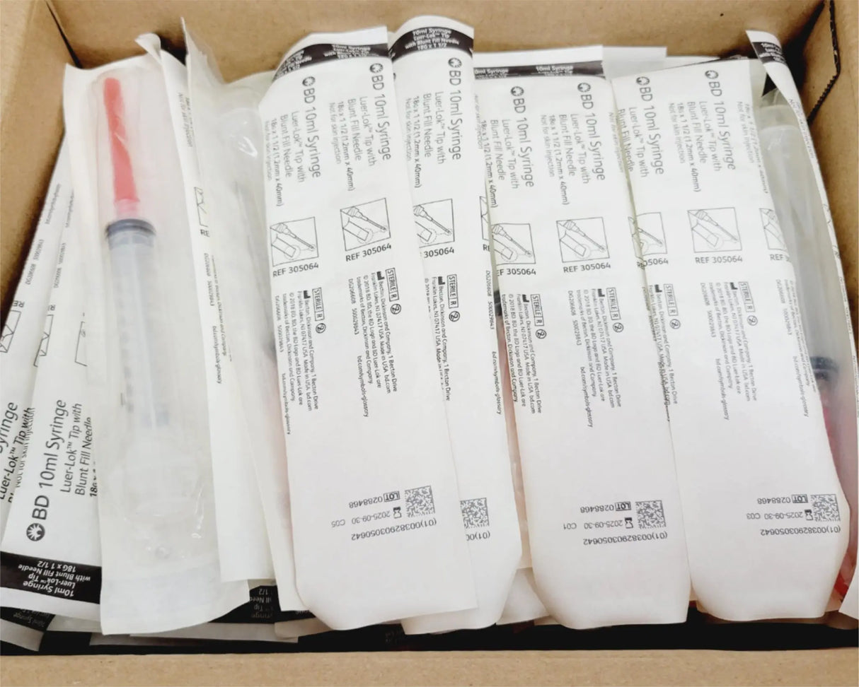 BD 305064 10ml Syringe Luer-Lok Tip w/ Blunt Fill Needle 09/30/2025 BD