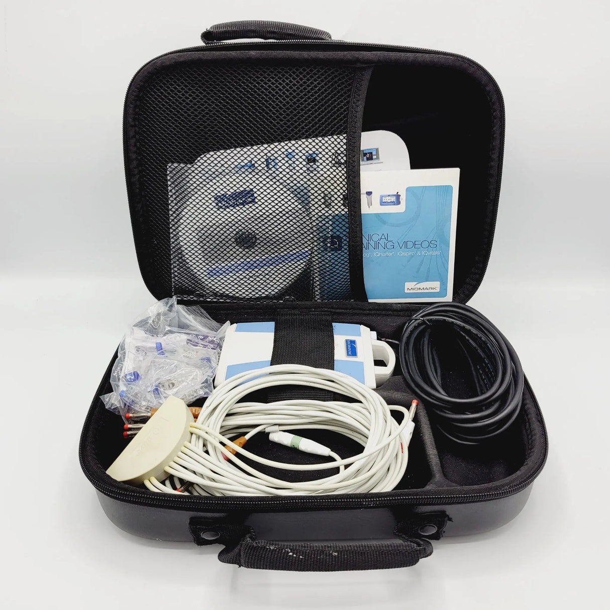 Midmark IQecg Lead Management & IQ Mark Patient Cable w/ Carrying Case Midmark