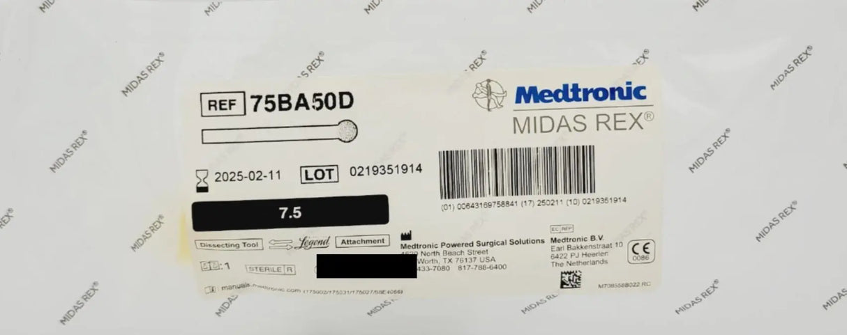 Medtronic 75BA50D Midas Rex Dissecting Tool Legend Attachment Medtronic Midas Rex