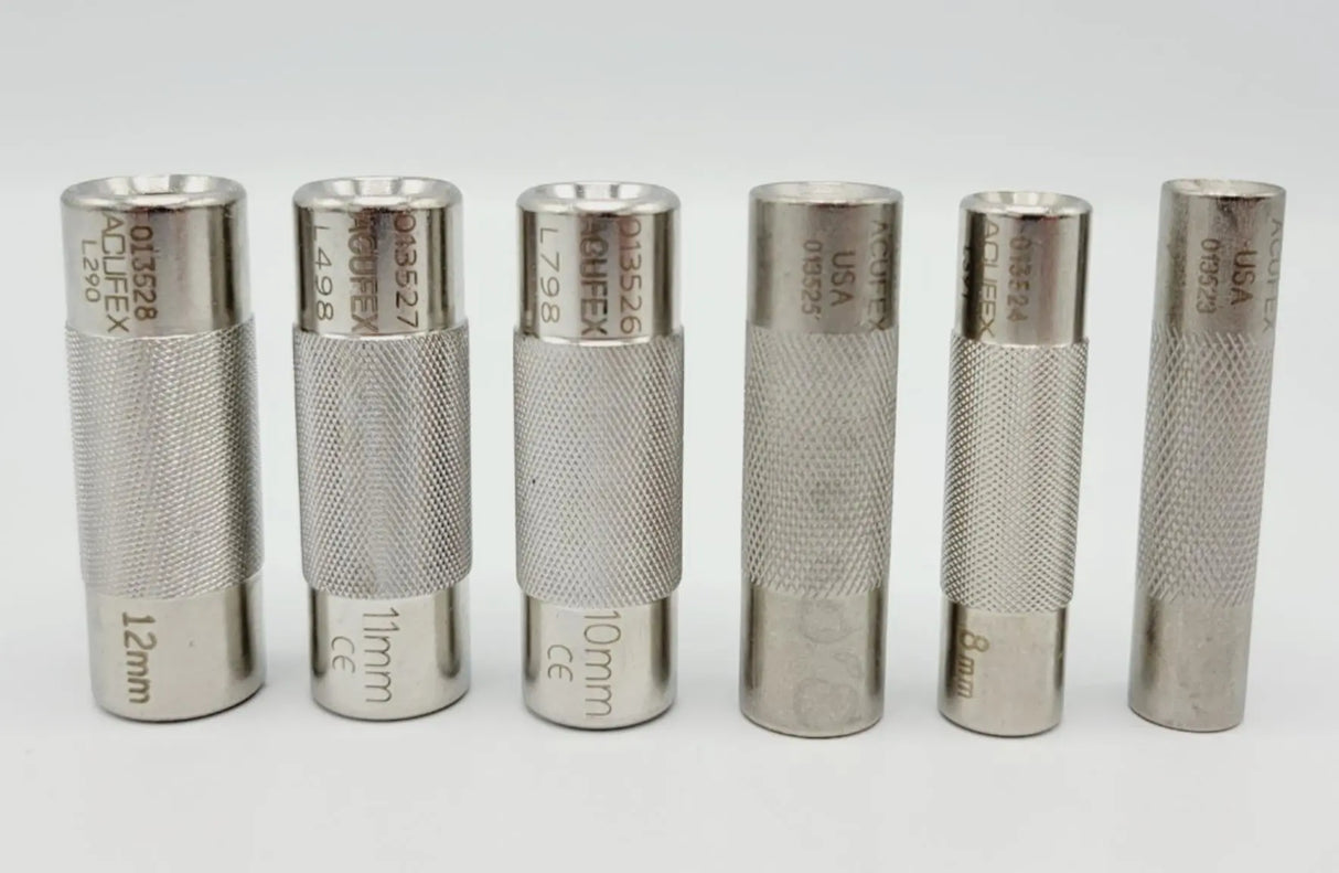 Acufex Sizing Tubes Set of 6 013528, 013527, 013526, 013525, 013524, 013523 Acufex