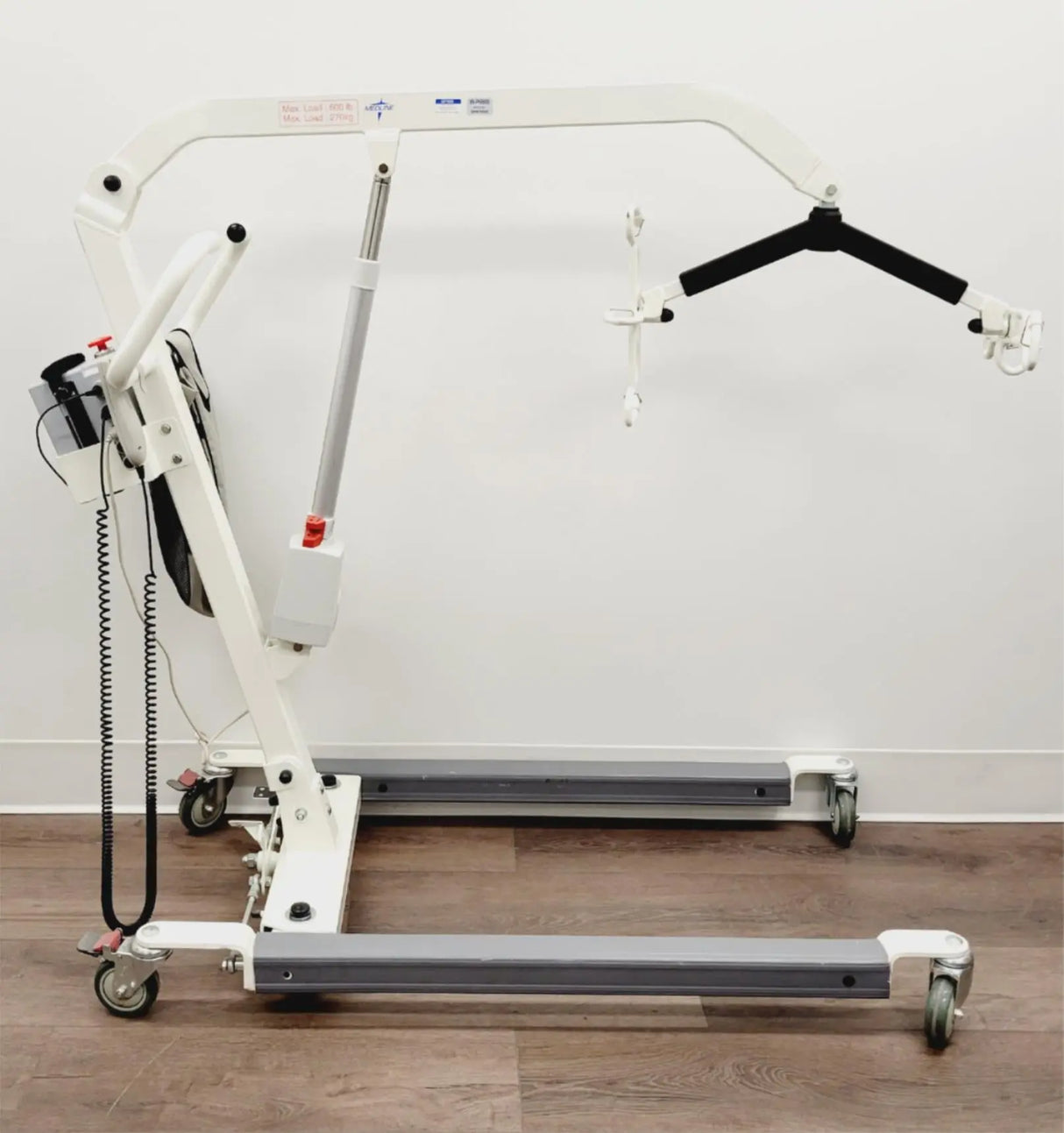 Medline MDS600EL Power Elevating 600Lb Electric Patient Lift w/ Slings Primis Medical