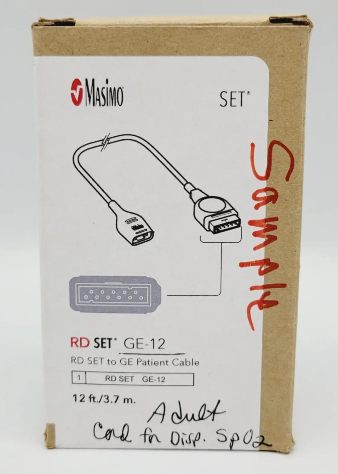 Masimo 4085 GE-12 RD SET to Ge Patient Cable 12ft Masimo