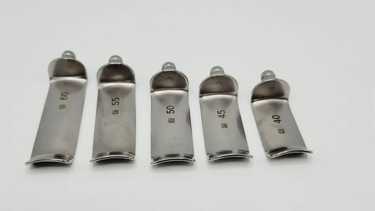 Koros 7310-10 V-Type Retractor Set w/ 5 Blunt Blades 40mm 50mm 55mm 60mm New Koros