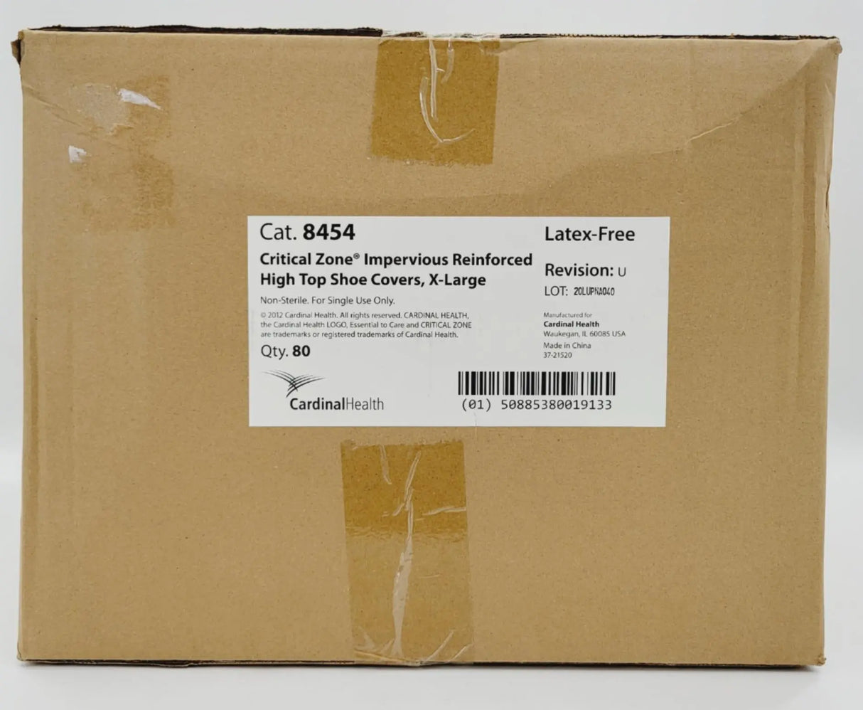 Cardinal Health 8454 High Top Shoe Covers X-Large Latex Free 80/CS Cardinal Health