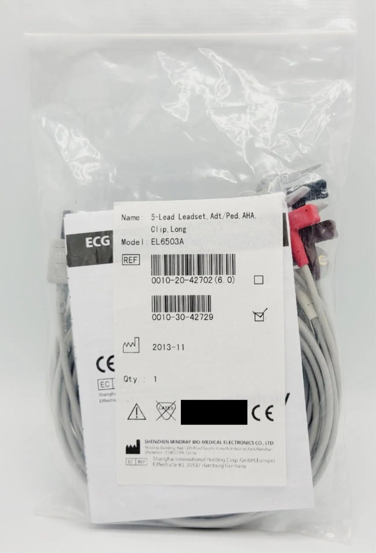 Mindray 0010-20-42702 5-Lead ECG Trunk Cable & Lead Set Mindray