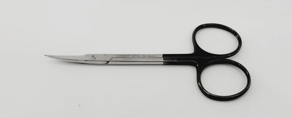 V. Mueller OP5540-S Supercut Iris Scissors Curved Black 4-1/2" V. Mueller