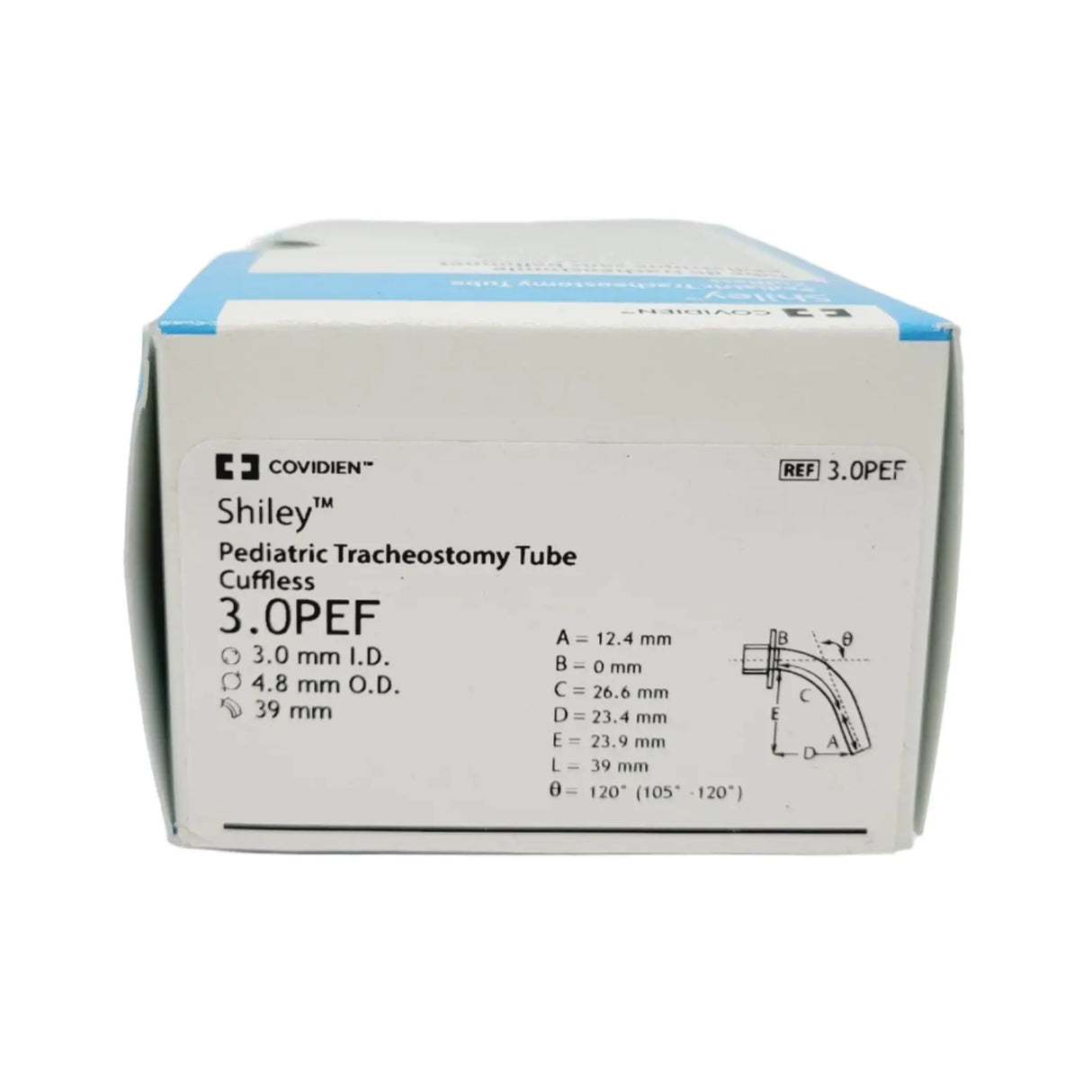 Covidien 3.0PEF Shiley Pediatric Tracheostomy Tube Cuffless Covidien