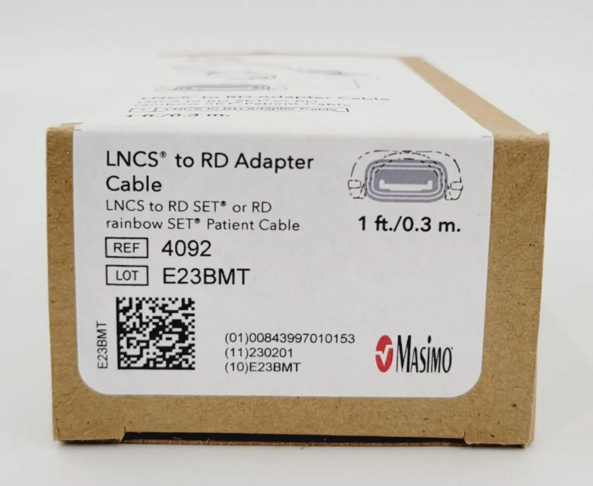 Masimo 4092 LNCS to RD Adapter Cable 1ft New Masimo