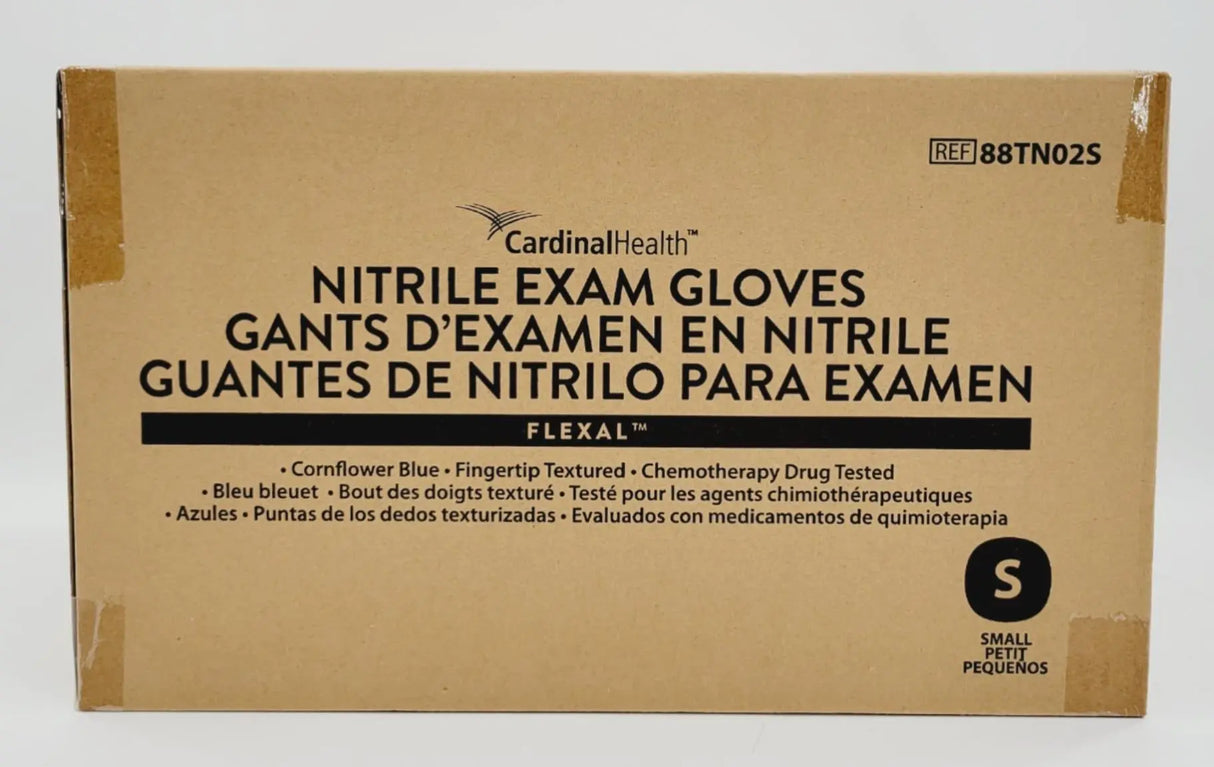 Cardinal Health Flexal Nitrile Exam Gloves 88TN02S Powder Free Small CS 2000 Cardinal Health