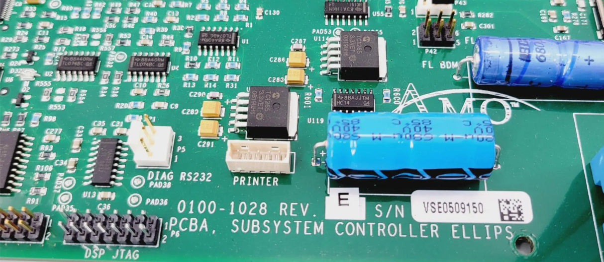AMO 0100-0128 Rev E PCBA Subsystem Controller Ellips Board Assembly AMO