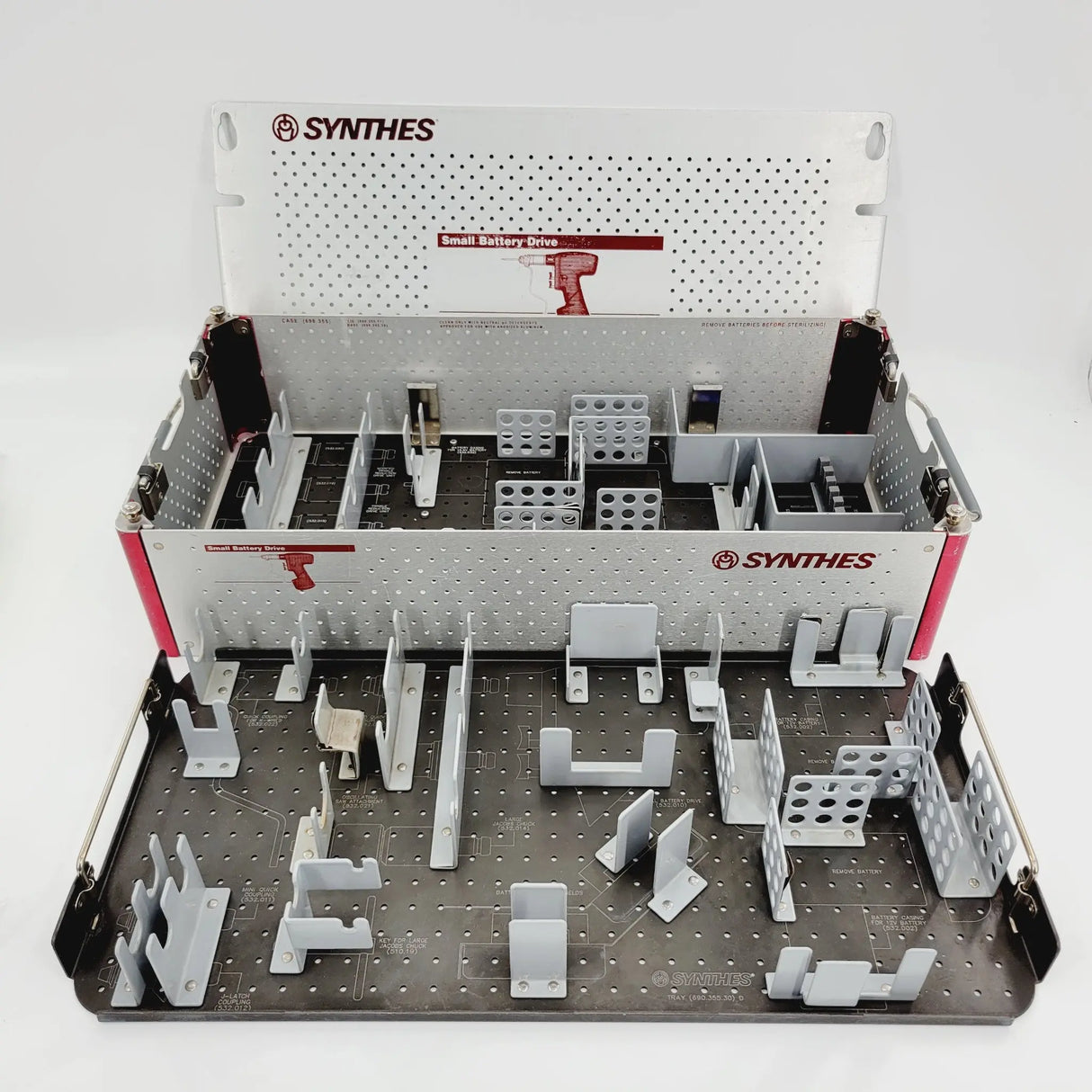 Synthes Small Battery Driver Sterilization Case 20-3/8" x 10" x 5" Synthes