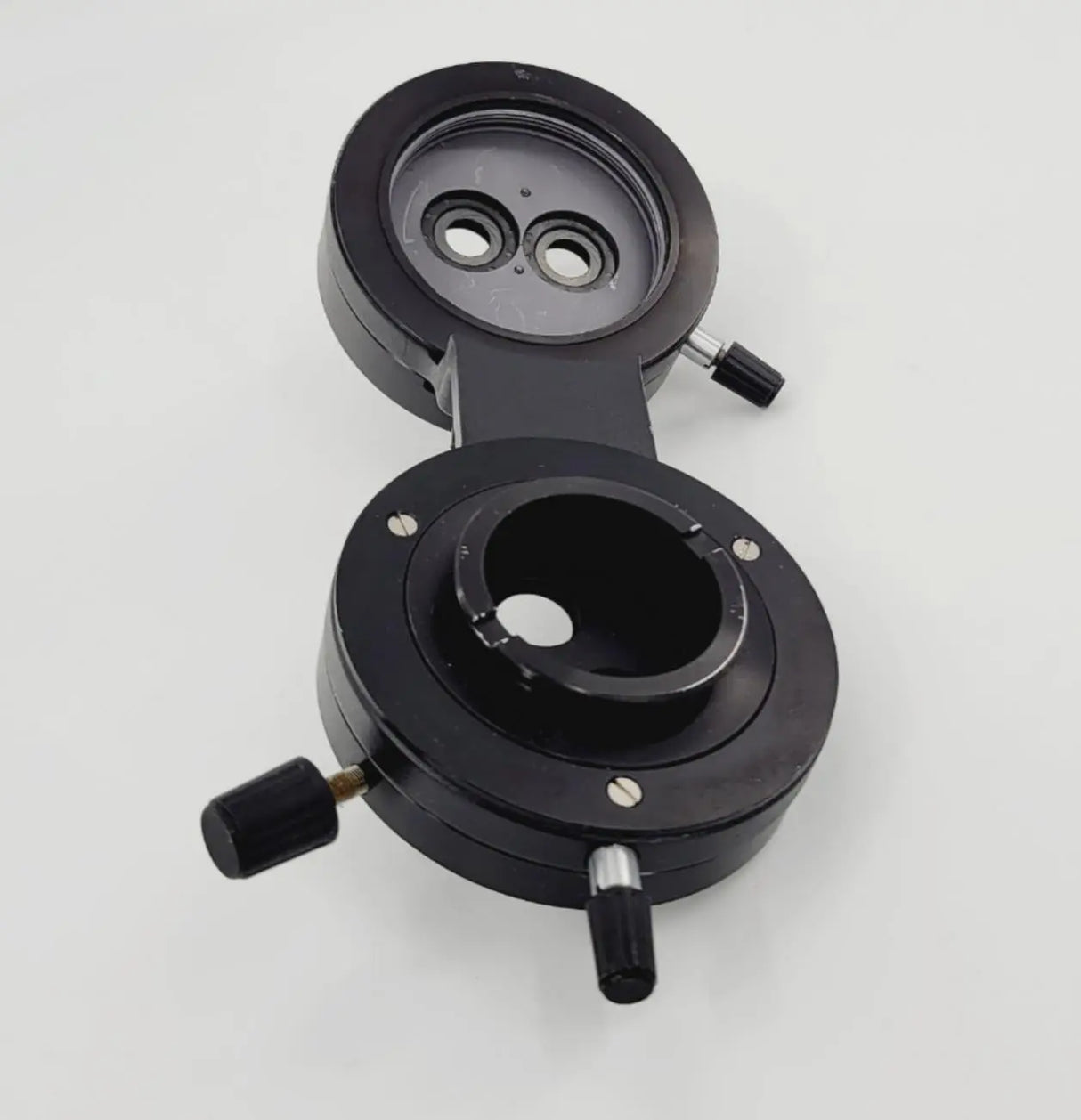 Leica Wild fOb=300mm & fOb=400mm Surgical Microscope Dual Head Bridge 397119 Leica