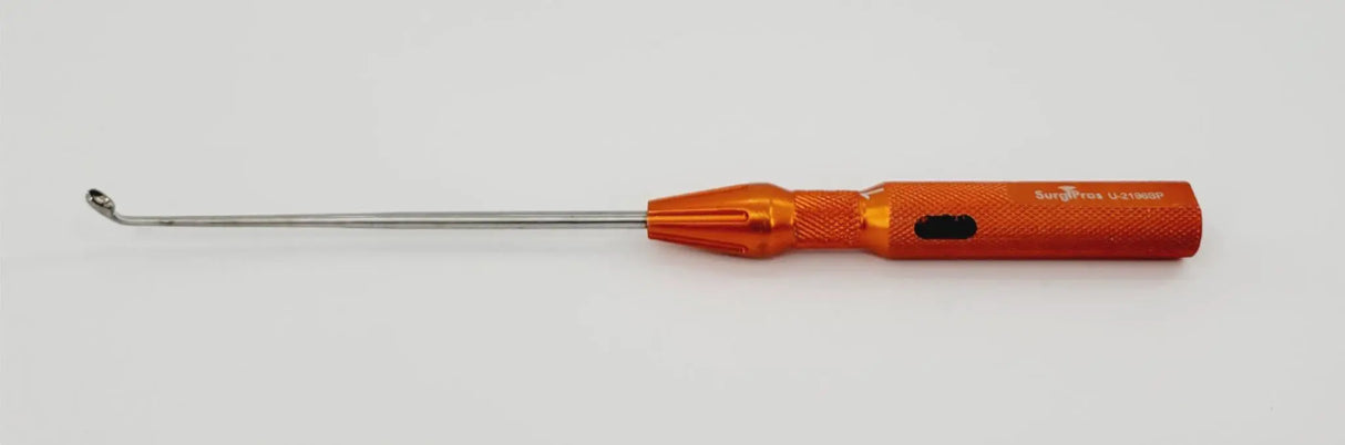 Surgpro U-2196SP Chroma-Line Micro Spinal Curette Angled Size 1 Orange 9-1/4" Surgpro