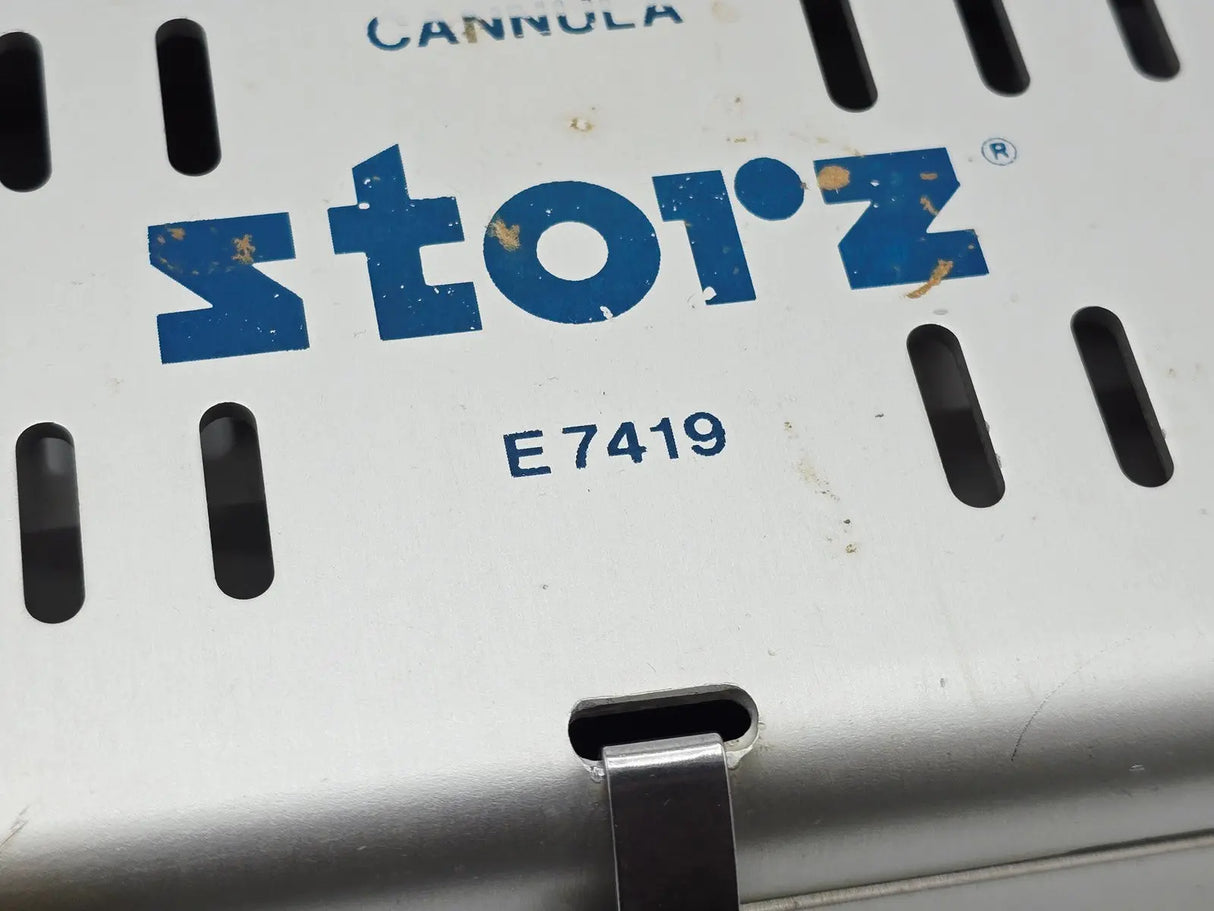 Karl Storz E7419 10 Slot Cannula Tray Sterilization Case 5" x 3" x 2" Karl Storz