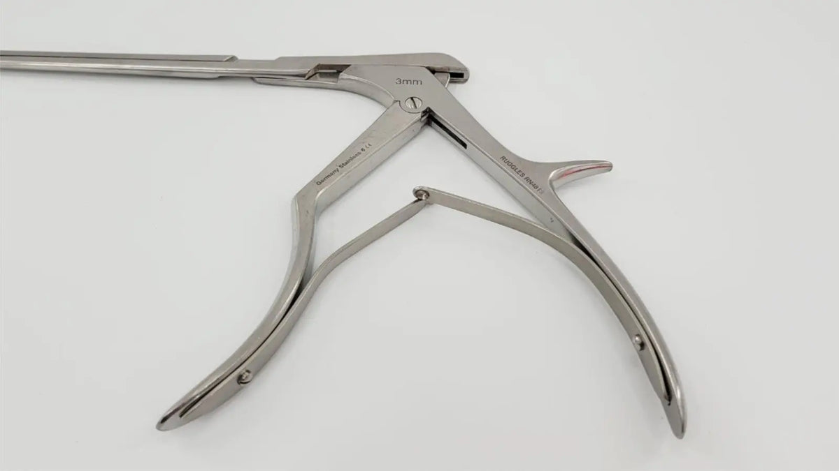 Ruggles RN481 Spurling Kerrison Rongeur 90° Down 3mm Bite 11-1/2" Ruggles
