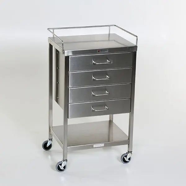 Midcentral Medical MCM-520/521/522/523 Stainless Steel Utility Tables with Drawers Midcentral Medical