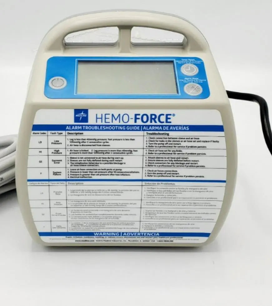 Medline MDS600INT2 Hemo-Force Intermittent DVT Pump and Tubing Medline