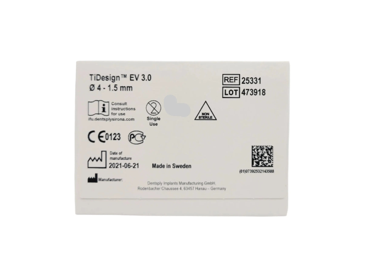 Dentsply Implants Manufacturing 25331 Astra Tech Implant Tidesign Ev 3.0 4 - 1.5 Mm Dentsply Implants Manufacturing