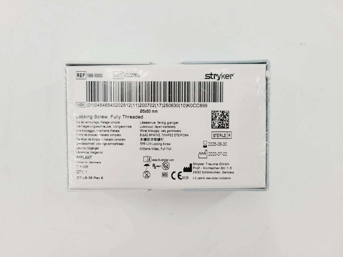 Stryker Trauma Gmbh, 1896-5050S, BX, New - Inner Sterile Package Intact, 04546540202512, EXPIRED Stryker Trauma Gmbh