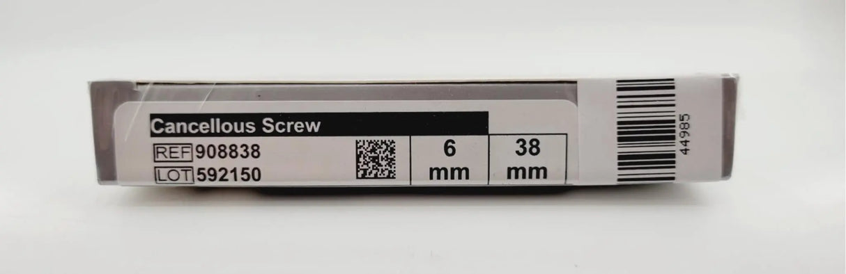 Biomet 908838 Ti-6AI-4V WasherLoc Cancellous Screw 6mm x 38mm Biomet