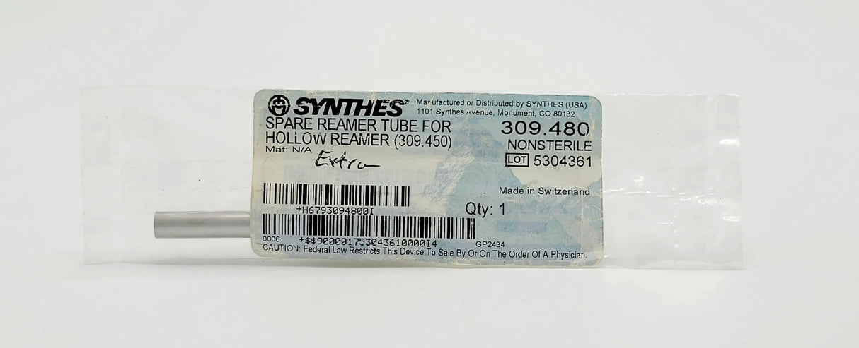 Synthes 309.480 SPARE REAMER TUBE FOR HOLLOW REAMER (309.450) Synthes