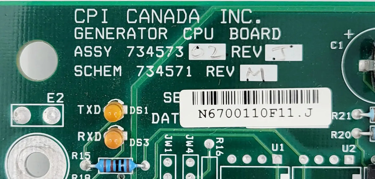Philips 734573-02 REV J Generator CPU Board Philips