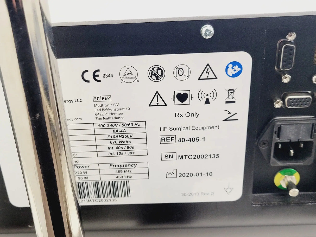 Medtronic 40-405-1 AEX Aquamantis Electrosurgical w/ Wireless Footswitch Ver 3.0 Medtronic