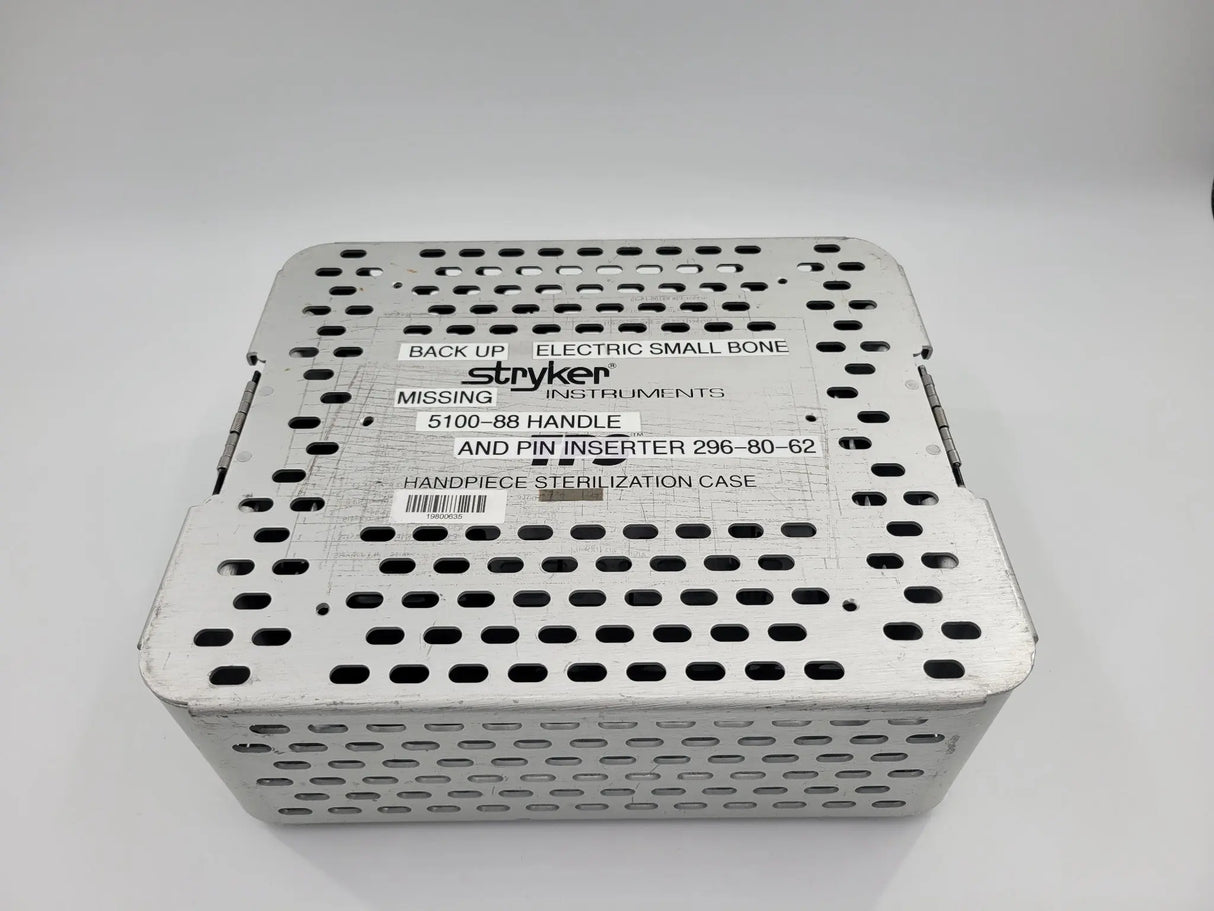 Stryker Total Performance System Handpiece Sterilization Case 12-1/4" x 4-3/4" Stryker