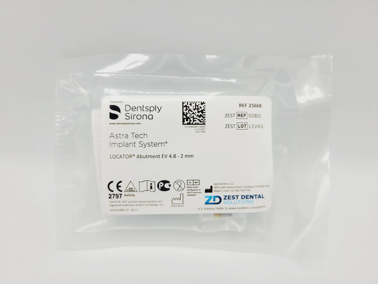 Zest Anchors 25668 Abutment EV 4.8-2mm Zest Anchors