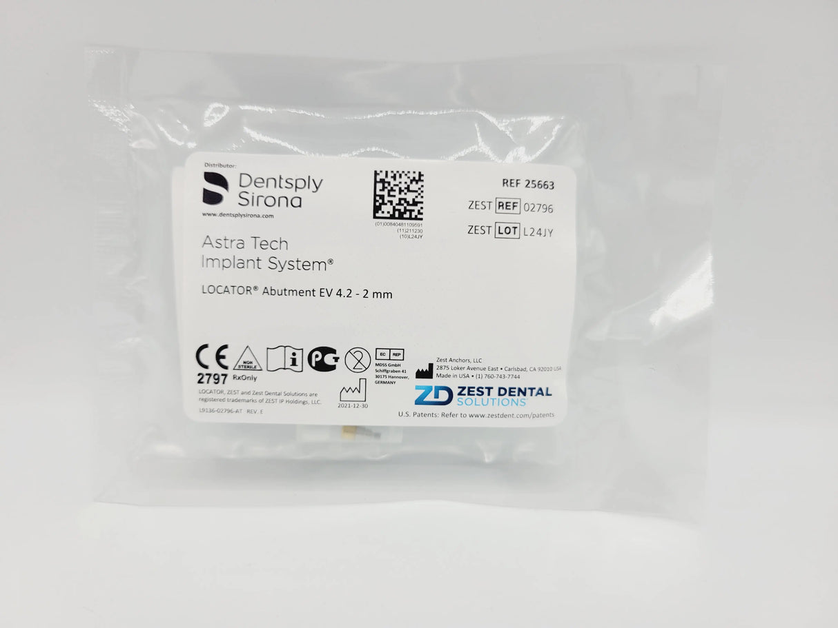 Zest Anchors 25663 Abutment EV 4.2 - 2 mm Zest Anchors