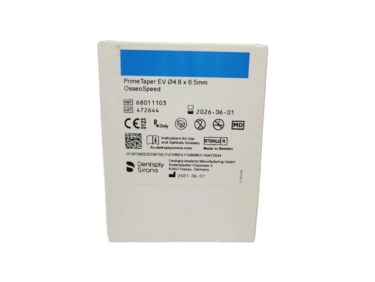 Dentsply Implants Manufacturing 68011103 PrimeTaper EV 4.8 x 6.5mm OsseoSpeed Dentsply Implants Manufacturing