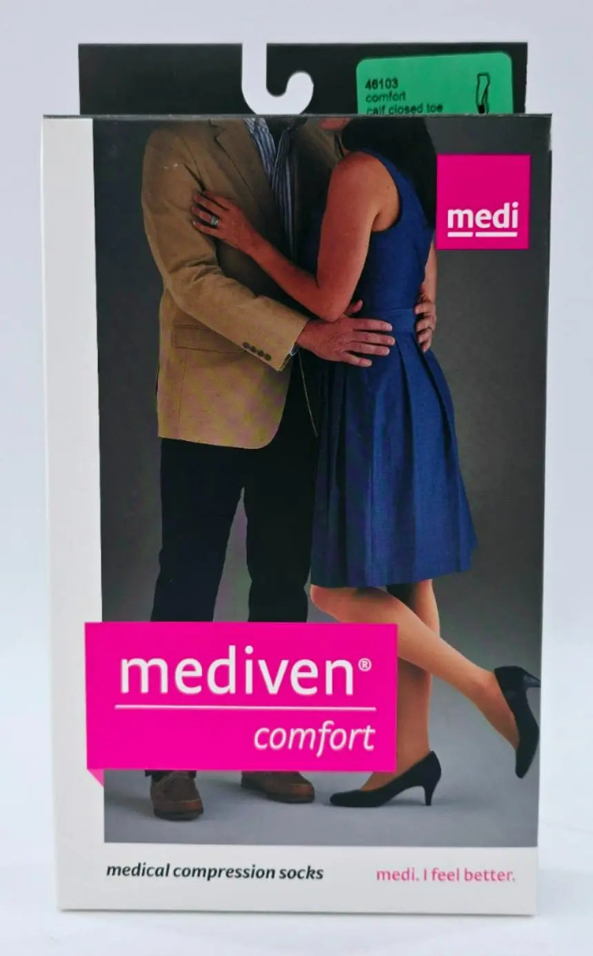 Medi 46103 Comfort Women's Calf High, Closed Toe, (Size: III) 20-30mmHg Natural Medi