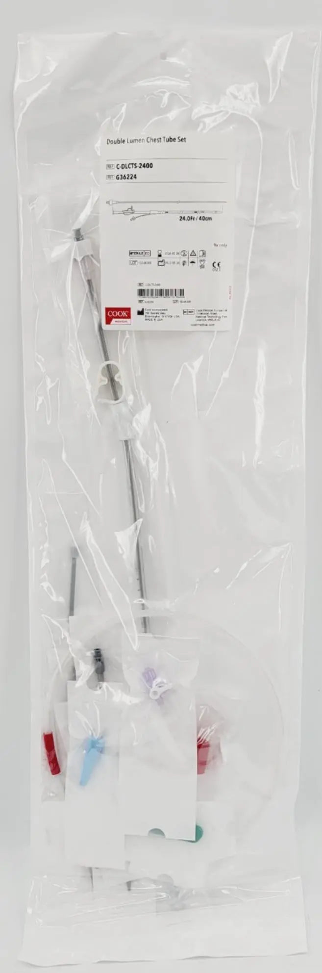 Cook Medical G36224 Double Lumen Chest Tube Set Cook Medical