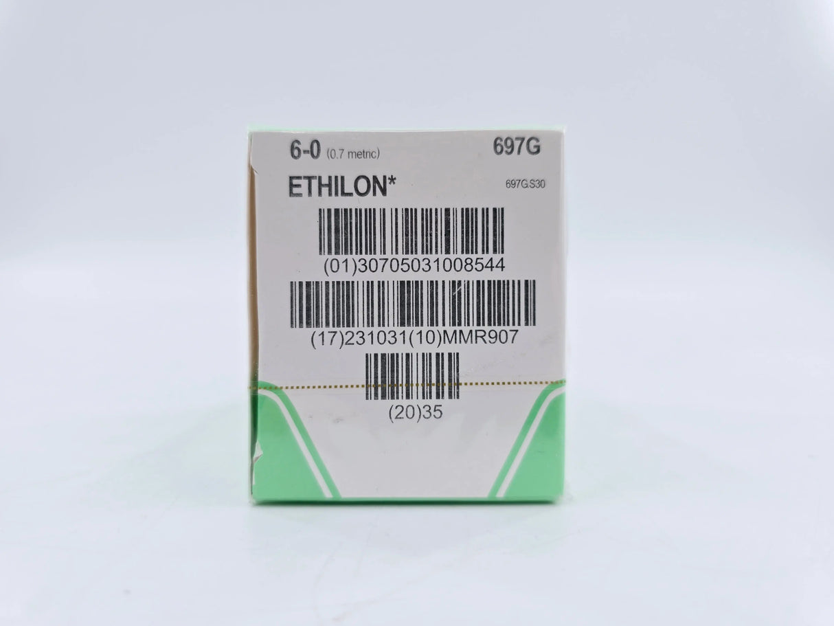 Ethicon 697G 6-0 Ethilon Black 1x18" P-1 Box Of 12 Ethicon