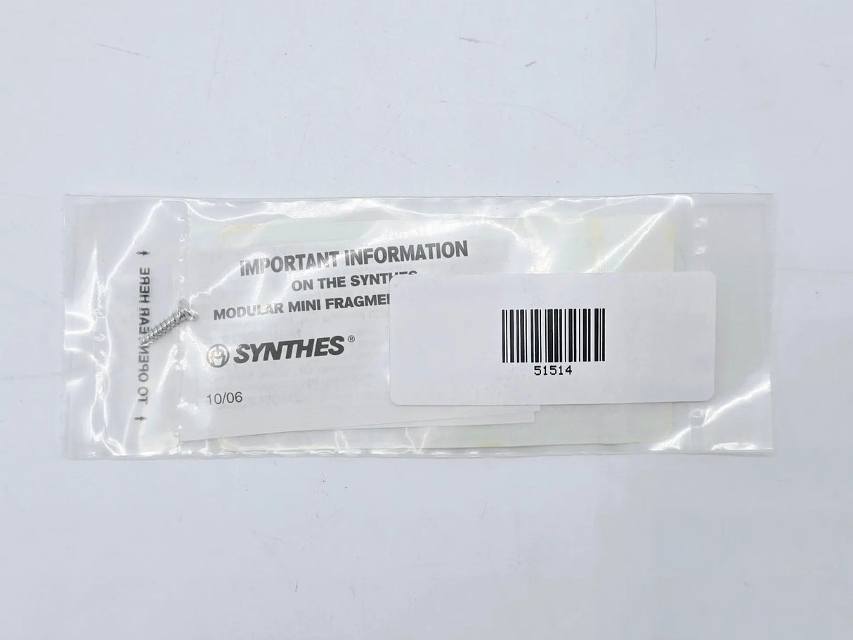 Synthes 202.872 2.7mm Cortex Screw Self-Tapping w/ T8 Stardrive Recess 12mm Synthes