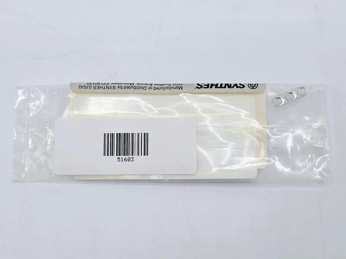 Synthes 243.13 2.0mm Straight Plate 3 Holes/17mm Synthes