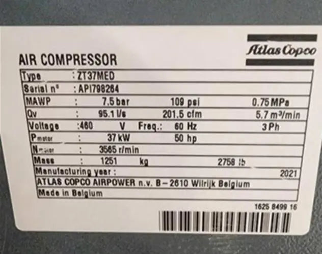 Atlas Copco Medical Air Compressor Atlas Copco