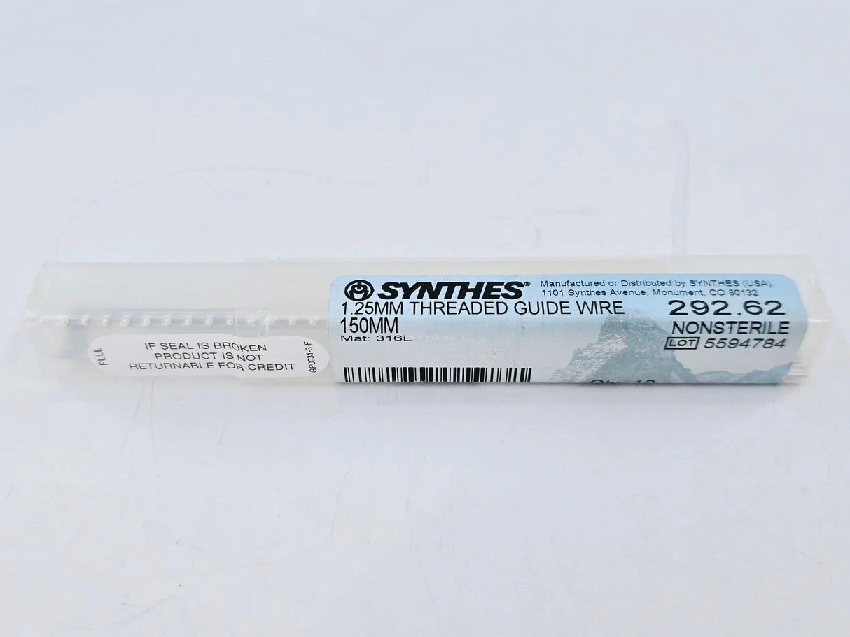 Synthes 292.62 1.25mm Threaded Guide Wire 150mm Pack of 10 Synthes
