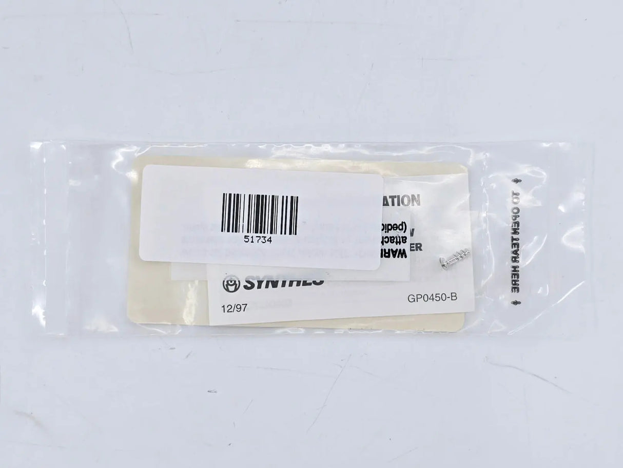 Synthes 202.608 3.0mm Cannulated Screw Short Thread/8mm Synthes