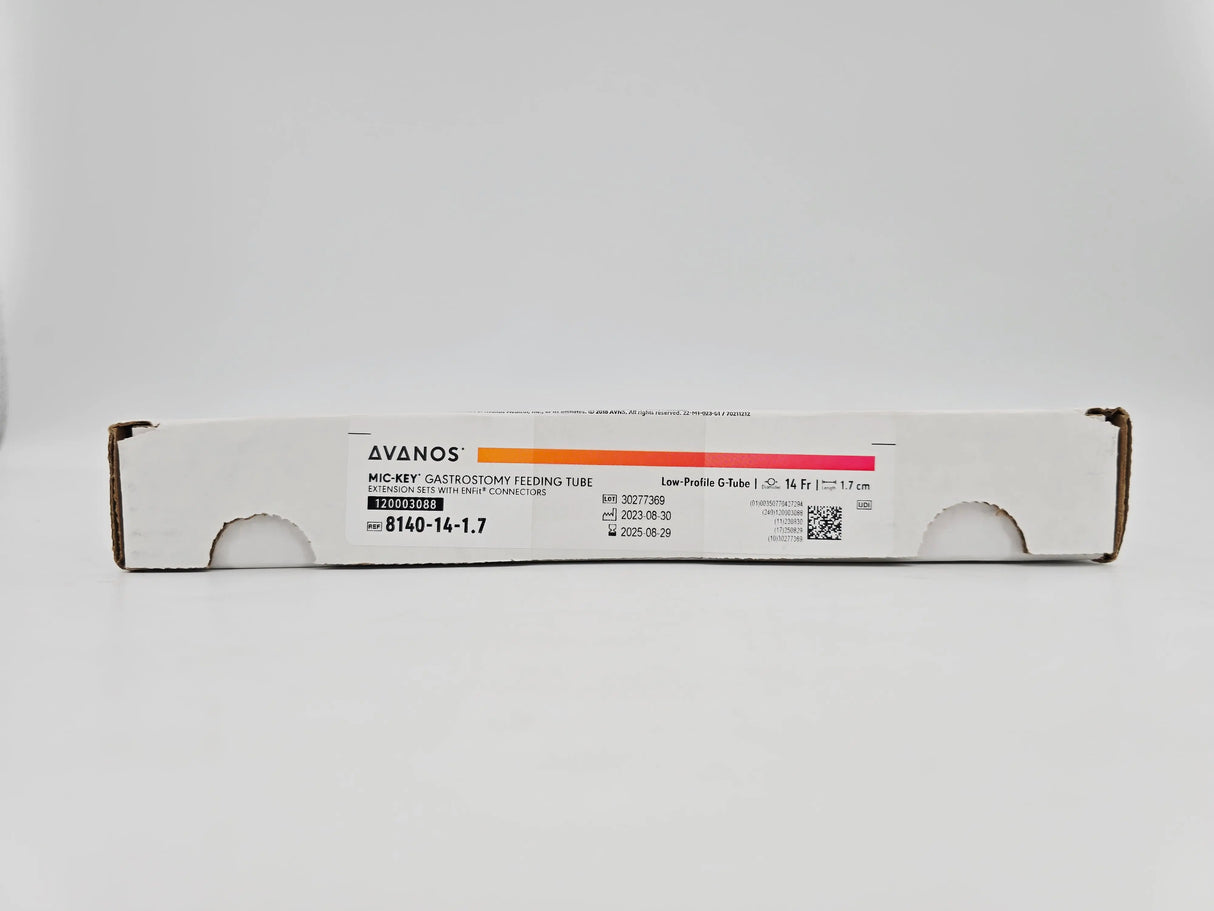 Avanos 8140-14-1.7 MIC-KEY Gastronomy Feeding Tube Extensions Set with ENFit Connectors Low-Profile G-Tube 14 Fr. 1.7cm Avanos