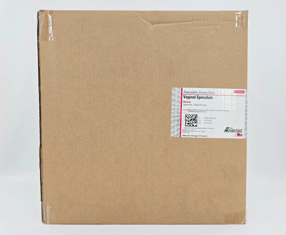 Pro Advantage P250200 Medium Disposable Vaginal Speculum 100/CS Latex-Free Pro Advantage